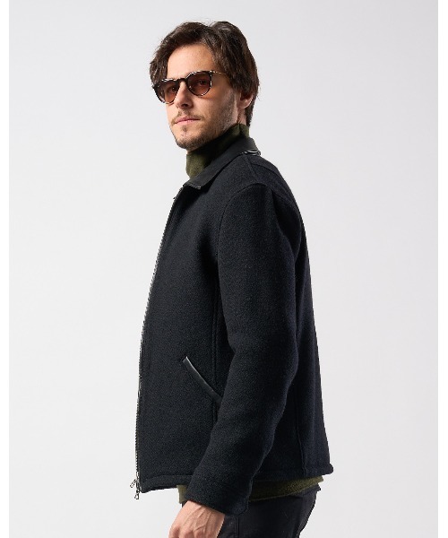 wjk ブルゾン アウター classical tweed zip blouson メンズ