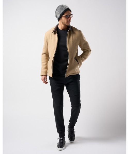 wjk ブルゾン アウター classical tweed zip blouson メンズ