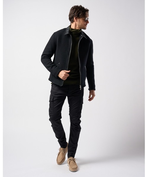 wjk ブルゾン アウター classical tweed zip blouson メンズ