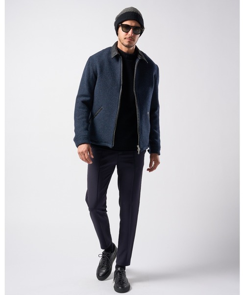 wjk ブルゾン アウター classical tweed zip blouson メンズ