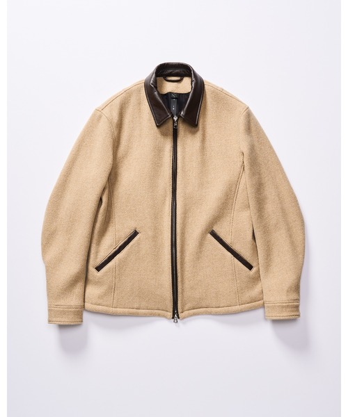 wjk ブルゾン アウター classical tweed zip blouson メンズ