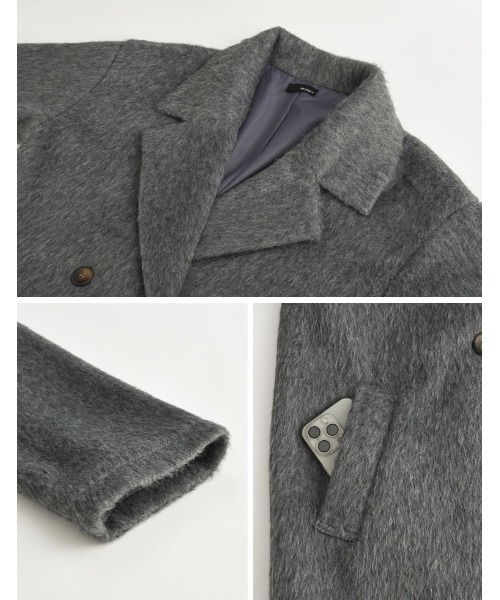 「Re:EDIT」 チェスターコート SHORT アイボリー レディース_画像4