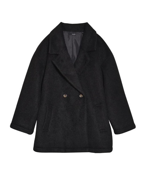 「Re:EDIT」 チェスターコート SHORT アイボリー レディース_画像6