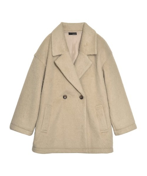 「Re:EDIT」 チェスターコート SHORT アイボリー レディース_画像9