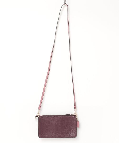 COACH ショルダーバッグ パープル/ブラウン 保存袋付き COACH ショルダーバッグ パープル/ブラウン 保存袋付き COACH