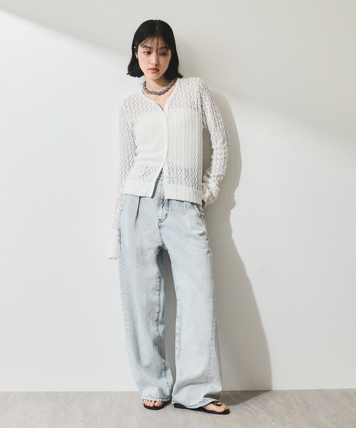 【新品同様】cafe deINDiGo⭐︎ストレートワイドデニム cafe deINDiGo カフェドインディゴ STRAIGHT WIDE ストレート