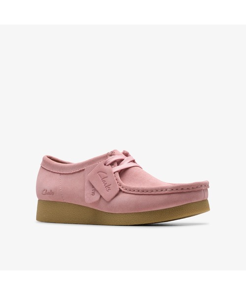 【Clarks】Wallabee ピンク　22.5センチ　クラークスワラビー Clarks デッキシューズ モカシン CLARKS/クラークス Wallabee