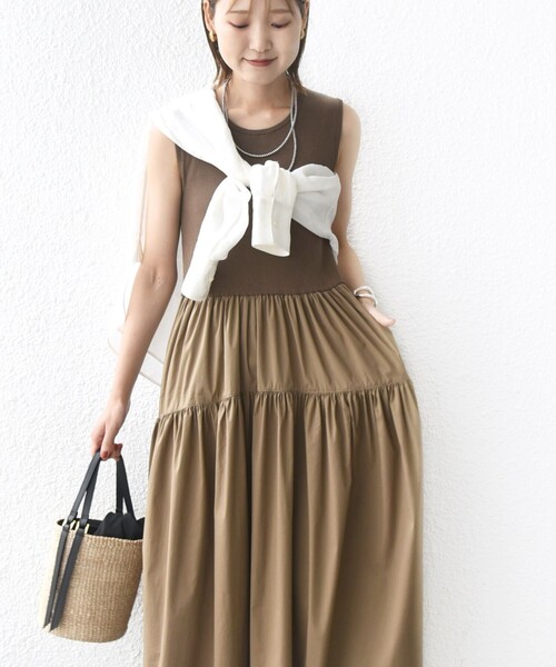 SHIPS（シップス） ワンピース 「手洗い可能」コットン リブ