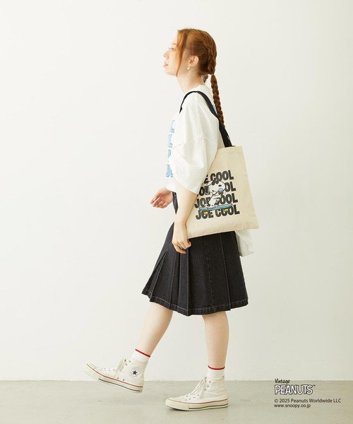PEANUTS トートバッグ MILKFED. × PEANUTS JOE COOL FLAT TOTE