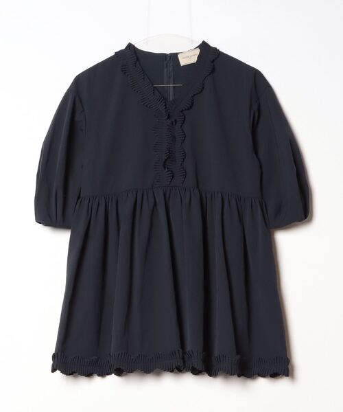 「UNITED ARROWS」 半袖ブラウス FREE ネイビー レディース