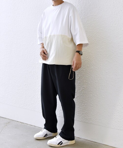 「SHIPS any」 半袖Tシャツ MEDIUM ブラック メンズ