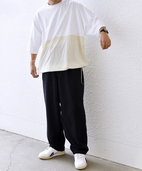 「SHIPS any」 半袖Tシャツ MEDIUM ブラック メンズ