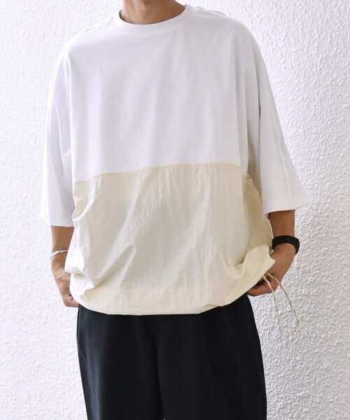 「SHIPS any」 半袖Tシャツ MEDIUM ブラック メンズ
