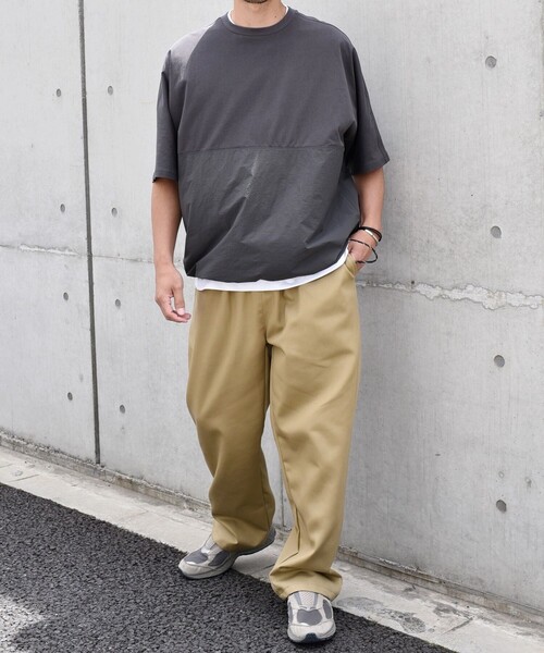 「SHIPS any」 半袖Tシャツ MEDIUM ブラック メンズ