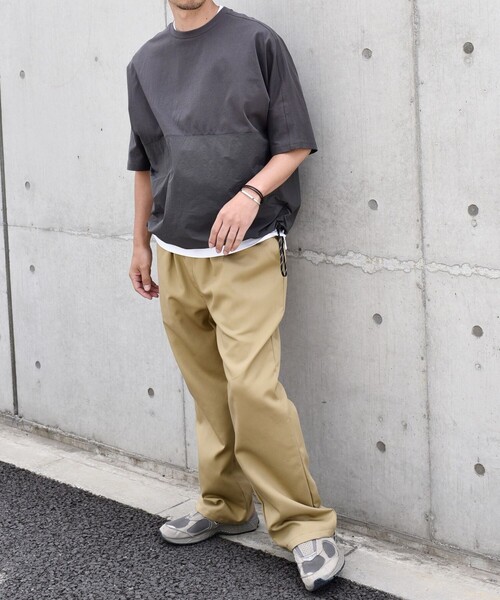 「SHIPS any」 半袖Tシャツ MEDIUM ブラック メンズ