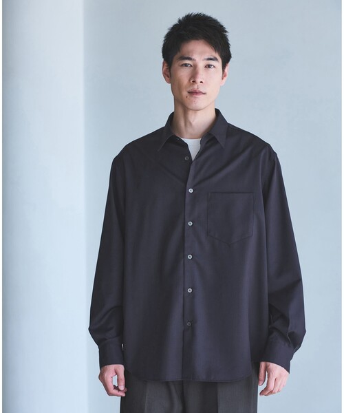 ATON（エイトン） シャツ 「ATON/エイトン」HAND DYED NYLON SHIRT