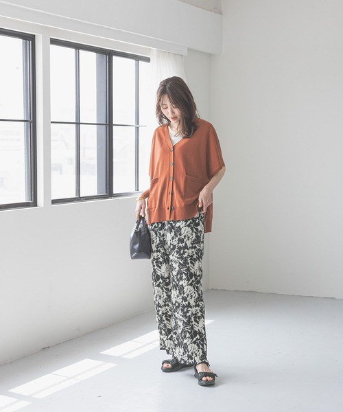 「GLOBAL WORK」 ニットカーディガン LARGE ブラック レディース