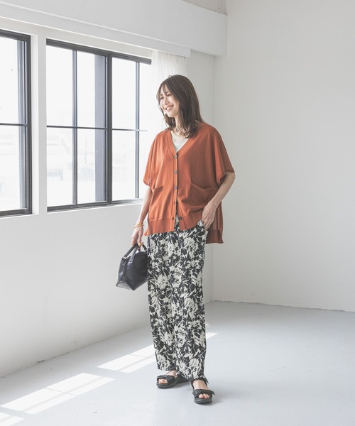 「GLOBAL WORK」 ニットカーディガン LARGE ブラック レディース