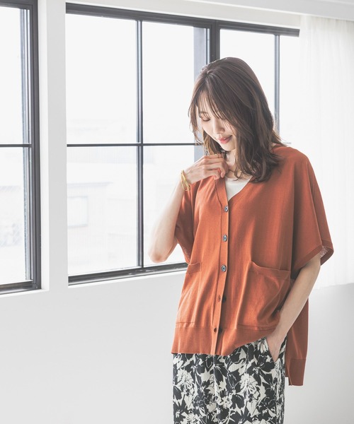 「GLOBAL WORK」 ニットカーディガン LARGE ブラック レディース