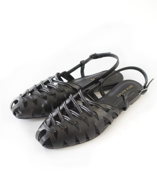 「AmiAmi」 「lelien plus」フラットサンダル M シルバー レディース_画像3