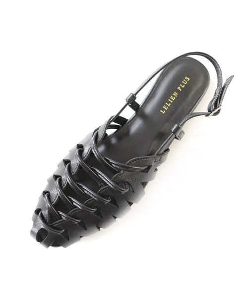 「AmiAmi」 「lelien plus」フラットサンダル M シルバー レディース_画像8