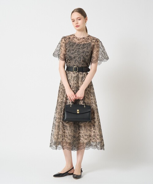 ANAYI（アナイ） ハンドバッグ シュリンク革トップハンドル