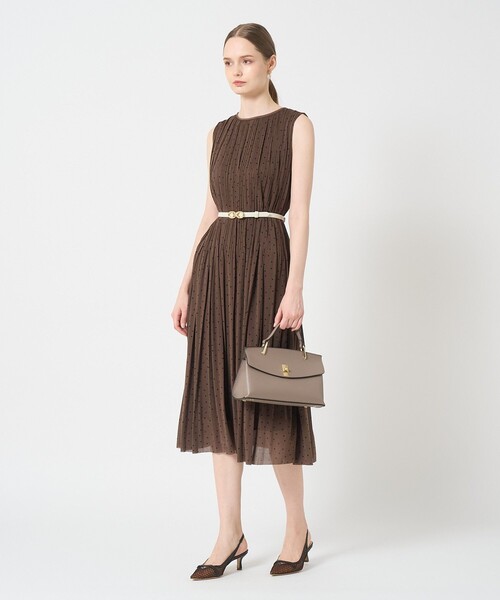 ANAYI（アナイ） ハンドバッグ シュリンク革トップハンドル