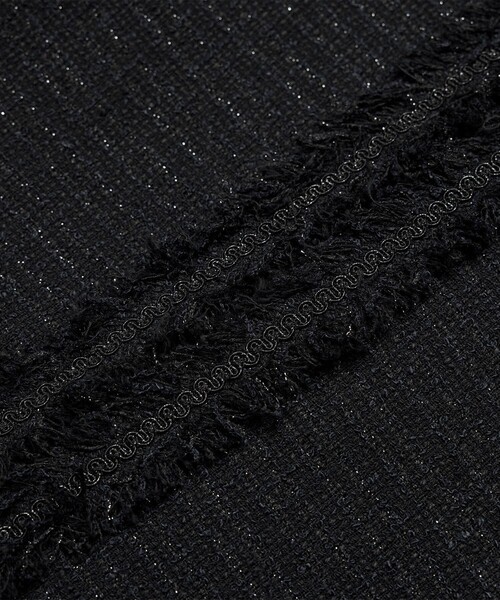 ROPE'（ロペ） ジャケット ノーカラージャケット ミックスツイードノー