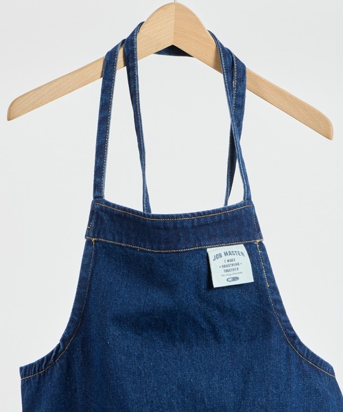 THE BAREFOOT エプロン デニムウオッシュ加工ショート丈エプロン IZI