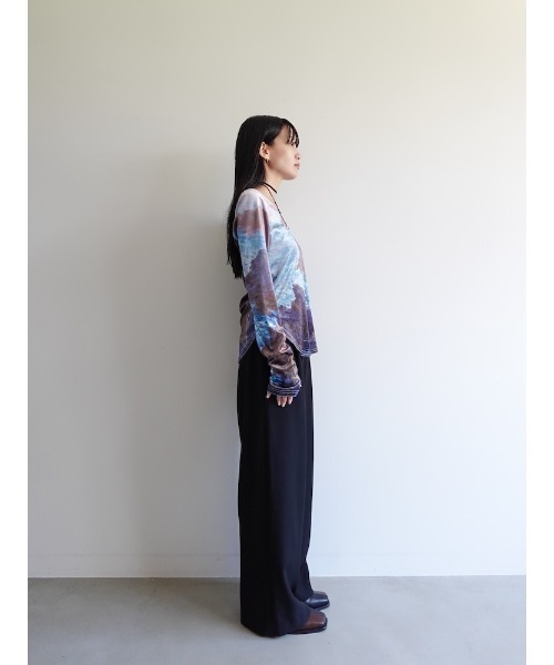 sahara（サハラ） tシャツ Velour Art Print Top/ベロアアートプリント