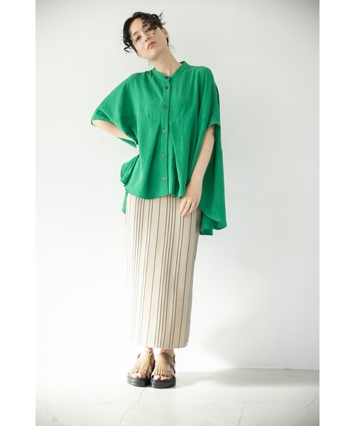 「OSMOSIS」 7分袖ブラウス ONE SIZE グリーン レディース_画像2