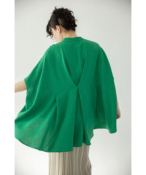 「OSMOSIS」 7分袖ブラウス ONE SIZE グリーン レディース_画像7