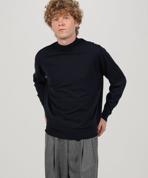 セーター ニット JOHN SMEDLEY KILDAY メリノウール モックネックプルオーバーニット メンズの画像