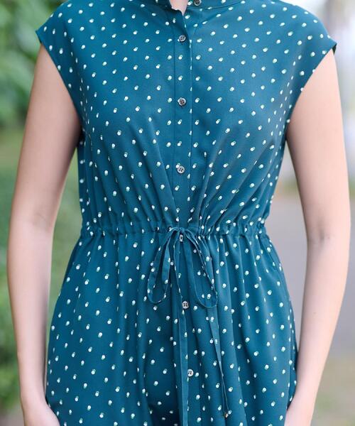 「DRESSTERIOR」 ノースリーブワンピース 36 ネイビー レディース_画像9