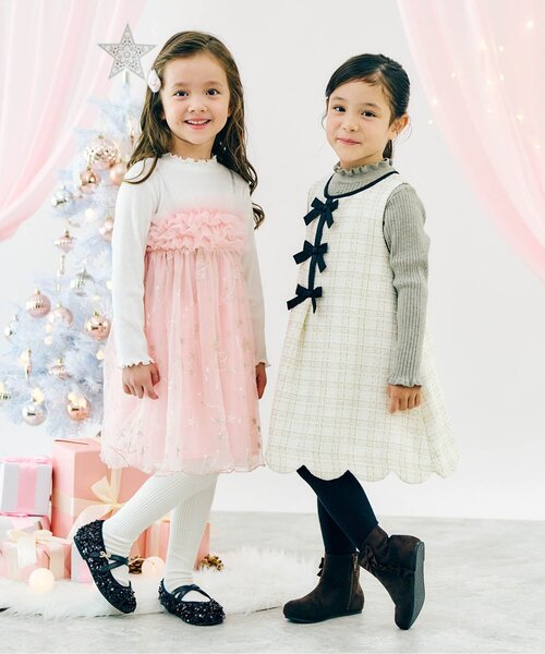 apres les cours（アプレレクール） ワンピース ツイードリボン