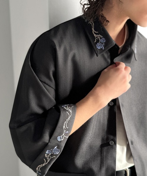 CLASSIC CLOTHING 半袖シャツ　クラシッククロージング Classical Origin シャツ 半袖 「日常に溶け込む、魅せる服。」刺繍