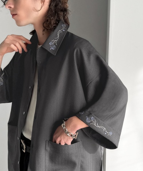 Classical Origin シャツ 半袖 「日常に溶け込む、魅せる服。」刺繍