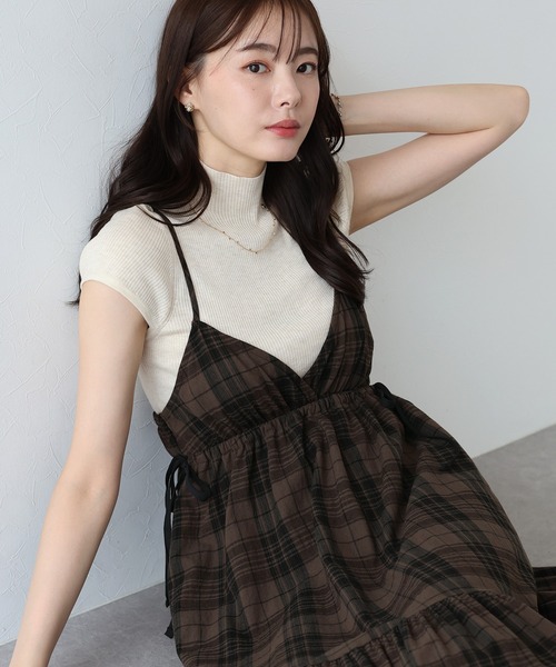 「BLUEEAST」 キャミソールワンピース MEDIUM ネイビー レディース_画像9