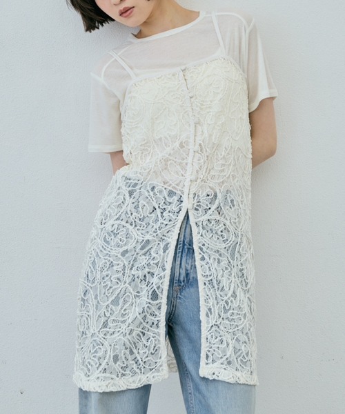 AIC. ワンピース ジャガードレースキャミワンピース : ZOZOTOWN Yahoo
