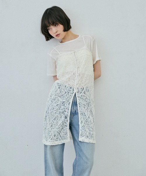 AIC. ワンピース ジャガードレースキャミワンピース : ZOZOTOWN Yahoo
