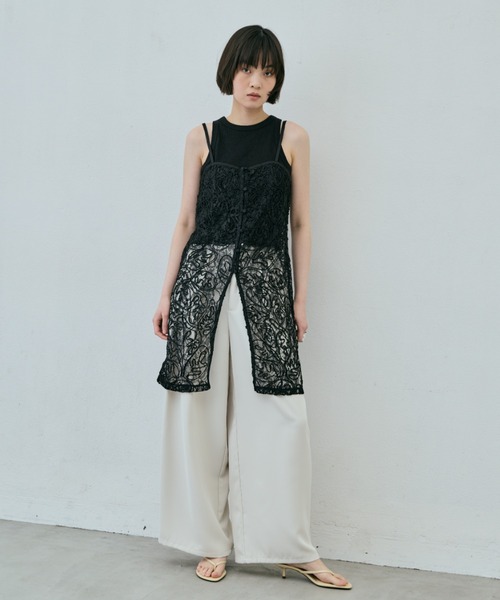 AIC. ワンピース ジャガードレースキャミワンピース : ZOZOTOWN Yahoo