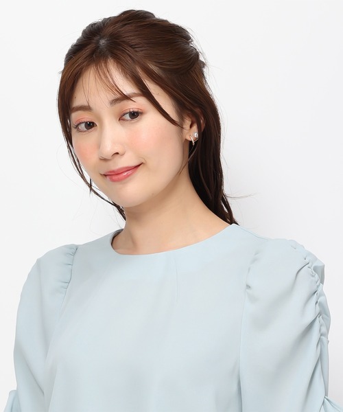 「MISCH MASCH」 半袖ブラウス フリ- ホワイト レディース_画像7