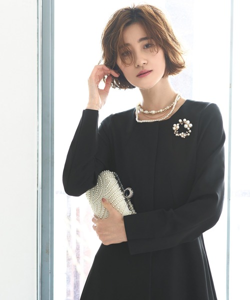「RUIRUE BOUTIQUE」 長袖ワンピース S ネイビー レディース_画像7