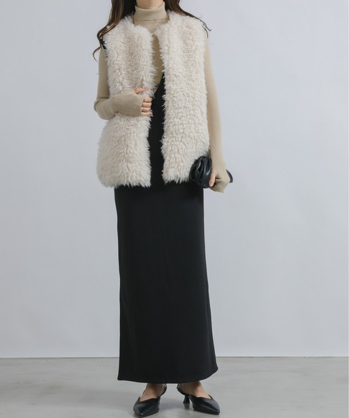 「NEUNA」 「Birthday room」ベスト FREE アイボリー レディース_画像2