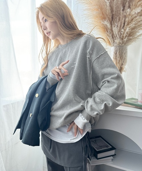 「Java」 スウェットカットソー LARGE オートミール レディース_画像5