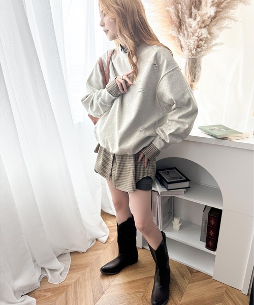 「Java」 スウェットカットソー LARGE オートミール レディース_画像8