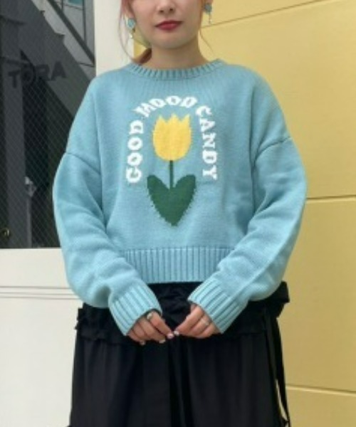 「Candy Stripper」 長袖ニット 2 ホワイト レディース_画像3