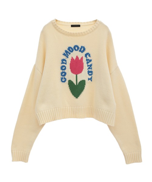 「Candy Stripper」 長袖ニット 2 ホワイト レディース_画像10