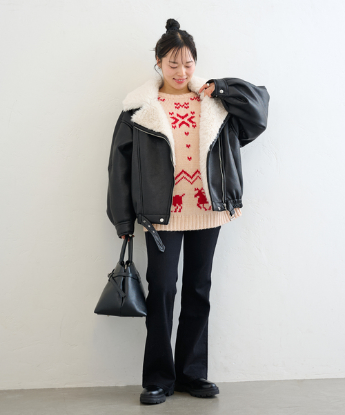 ジャケット・アウター FAKESHEARLING B3.5 RIDERS U by SPICK&SPAN（ユーバイスピックアンドスパン） ブルゾン アウター