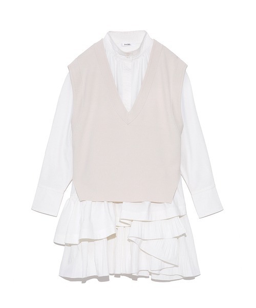 「SNIDEL」 コンビワンピース 1 アイボリー レディース_画像2